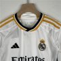 Kids/Youth Real Madrid 23/24 Home White Soccer Football Kit(Shirt+Short)