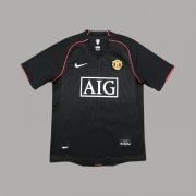 07-08 MANCHESTER UNITED RETRO BLACK SOCCER JERSEY FOOTBALL SHIRT