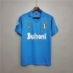 87/88 Napoli Retro Football Shirt Home Blue Soccer Shirt