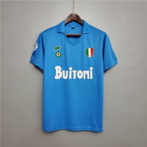 87/88 Napoli Retro Football Shirt Home Blue Soccer Shirt