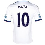 13-14 Chelsea #10 MATA White Away Soccer Jersey Shirt