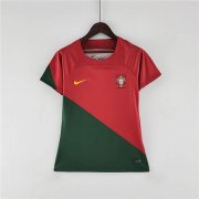 Portugal 2022 World Cup Home Red Women's Soccer Jersey Football Shirt