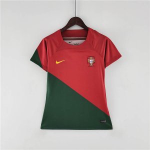 Portugal 2022 World Cup Home Red Women\'s Soccer Jersey Football Shirt