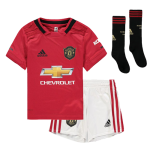 Kids 2019-20 Manchester United home Red Jersey Kit(Shirt+Short)