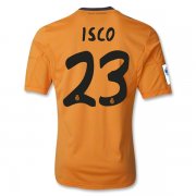 13-14 Real Madrid #23 ISCO Away Orange Soccer Jersey Shirt