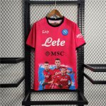 Napoli 23/24 Soccer Shirt Champion Edition Red Football Shirt