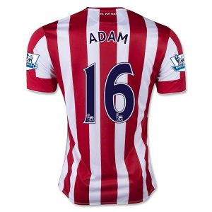 Stoke City 2015-16 Home ADAM #16 Soccer Jersey