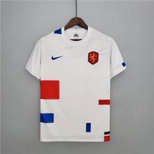 2022 Netherlands Soccer Shirt Away White Football Shirt