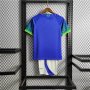 Kids Brazil World Cup 2022 Away Soccer Kit (Shirt+Shorts)