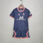 Kids PSG Home Navy 21-22 Soccer Football Kit (Shirt+Shorts)
