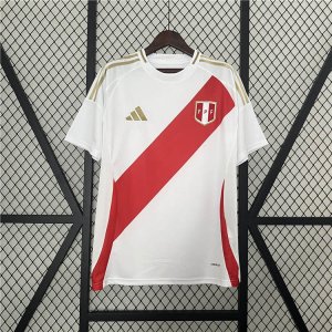 Peru Copa America 2024 Home White Soccer Jersey Football Shirt