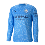 MANCHESTER CITY 20-21 HOME BLUE LONG SLEEVE JERSEY SHIRT