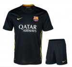13-14 Barcelona Away Black Soccer Jersey Kit(Shirt+Short)