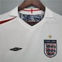 2006 England Home White Retro Soccer Jersey Football Shirt
