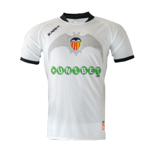 2009-10 Valencia Home Retro Soccer Jersey Shirt