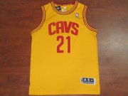 Cleveland Cavaliers Andrew Bynum #21 Yellow Jersey