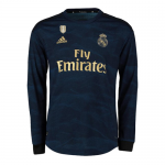 Real Madrid Away 2019-20 Navy Long Sleeve Soccer Jersey Shirt