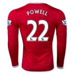 Manchester United LS Home 2015-16 POWELL #22 Soccer Jersey