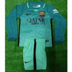 Kids Barcelona LS Third 2016-17 Soccer Kits(Shirt+Shorts)