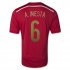 2014 Spain #6 A.INIESTA Home Red Jersey Shirt