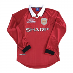 99-00 Manchester United Classic Retro Red LS Jersey Shirt