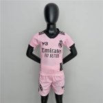 Kids/Youth Real Madrid X Y3 22/23 Pink Soccer Football Kit(Shirt+Short)