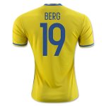 Sweden Home 2016 Berg 19 Soccer Jersey Shirt