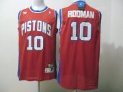 Detroit Pistons Dennis Rodman #10 Red Soul Swingman Jersey