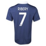 2014 France RIBERY#7 Home Navy soccer Jersey Shirt