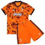Kids Juventus 20-21 Third Orange Soccer Kit(Jersey+Shorts)