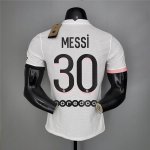 Paris Saint Germain 21-22 Away White&Pink PSG Messi #30 Soccer Jersey Football Shirt (Player Version)