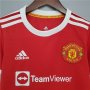 Kids Manchester United 21-22 Ronaldo #7 Home Red Soccer Jersey Football Kit (Shirt+Shorts)