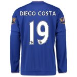 Chelsea LS Home 2015-16 DIEGO COSTA #19 Soccer Jersey