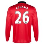13-14 Manchester United #26 Kagawa Home Long Sleeve Jersey Shirt