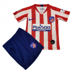 Kids 2019-20 Atletico Madrid Home Jersey Kit(Shirt+Short)