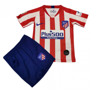 Kids 2019-20 Atletico Madrid Home Jersey Kit(Shirt+Short)