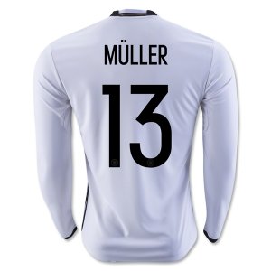 Germany LS Home 2016 MULLER #13 Soccer Jersey