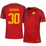 Roma Home 2017/18 Gerson Santos da Silva #30 Soccer Jersey Shirt