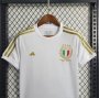 Kids Italy 2023 125th Anniversary White Football Kit (Shirt+Shorts)