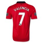 13-14 Manchester United #7 VALENCIA Home Jersey Shirt