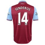 Aston Villa 2015-16 Home Soccer Jersey SENDEROS #14