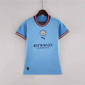 Manchester City 22/23 Home Blue Women\'s Soccer Jersey Football Shirt