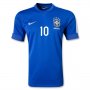 2013 Brazil #10 RONALDINHO Blue Away Jersey Shirt