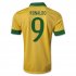 13/14 Brazil #9 Ronaldo Yellow Home Jersey Shirt