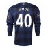 13-14 Manchester United #40 AMOS Away Black Long Sleeve Jersey Shirt