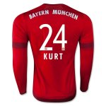 Bayern Munich LS Home 2015-16 KURT #24 Soccer Jersey