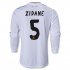 13-14 Real Madrid #5 ZIDANE Home Long Sleeve Jersey Shirt