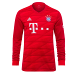 Bayern Munich Home Red 2019-20 Long Sleeve Soccer Jersey Shirt