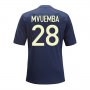 13-14 Olympique Lyonnais #28 Mvuemba Away Black Jersey Shirt