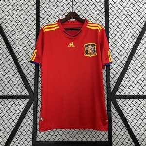 Spain 2010 Home Red Soccer Jersey Retro Football Shirt